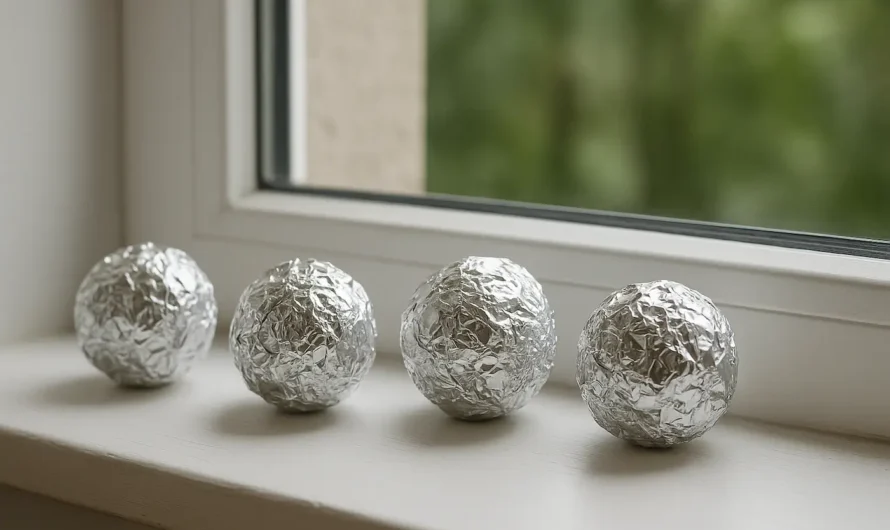 Voici pourquoi vous devriez absolument mettre des boules d’aluminium devant vos fenêtres : l’astuce maison qui surprend