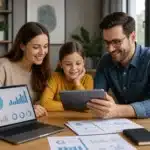 Budget familial moderne avec graphiques et gestion financière intuitive