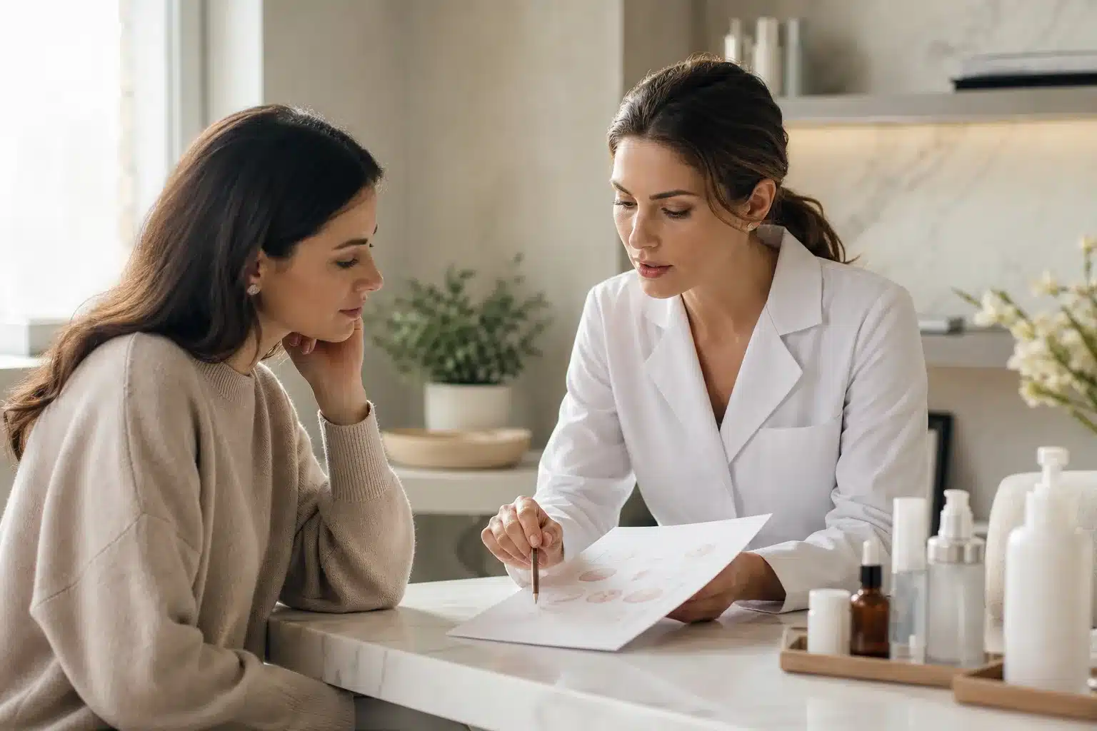 Conseil beauté santé avec vérification des points clés essentiels