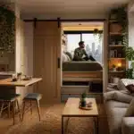 Espace intérieur cosy et optimisé dans un petit appartement