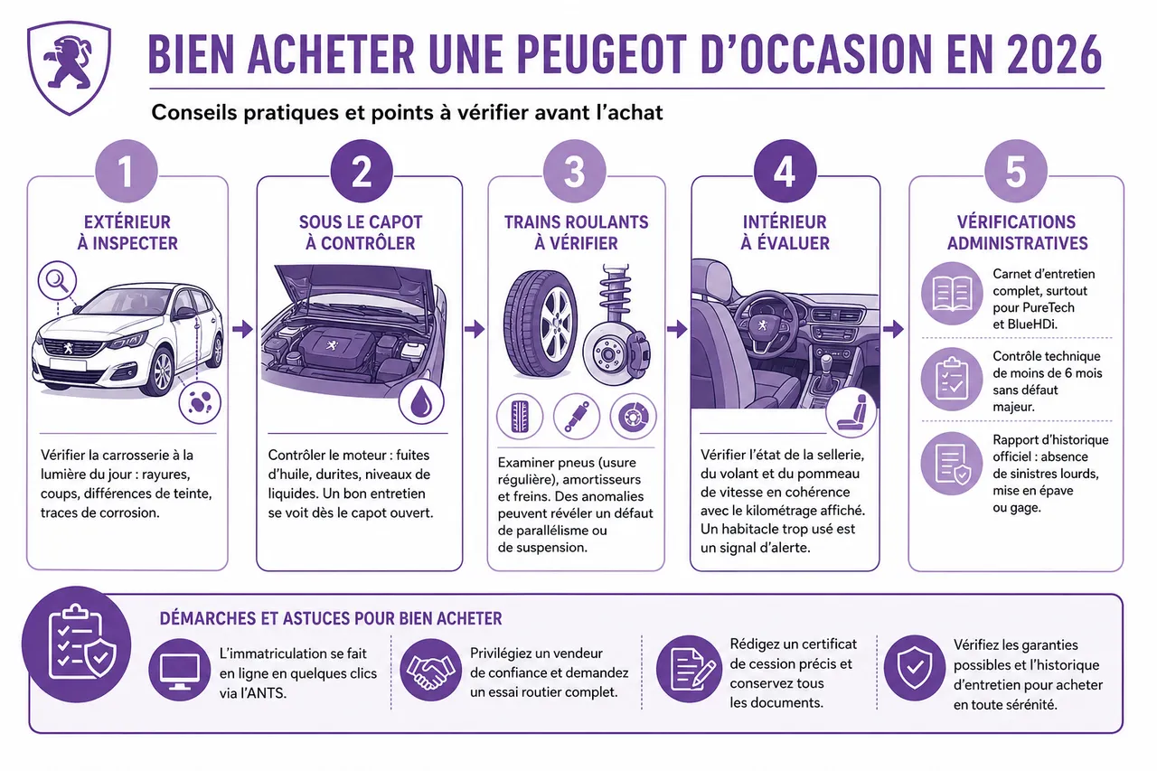Pourquoi choisir une Peugeot d'occasion en 2026? , Conseils pratiques et points à vérifier avant l'achat d'une Peugeot d'occasion