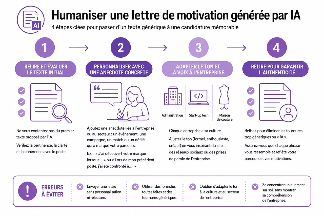 L'IA peut-elle vraiment rédiger votre lettre de motivation? , Conseils et erreurs à éviter avec une lettre de motivation générée par IA