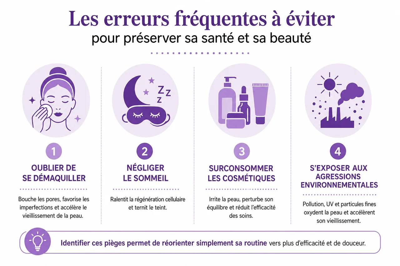 Santé et beauté: les gestes utiles que l’on oublie souvent , Les erreurs fréquentes à éviter pour préserver sa santé et sa beauté