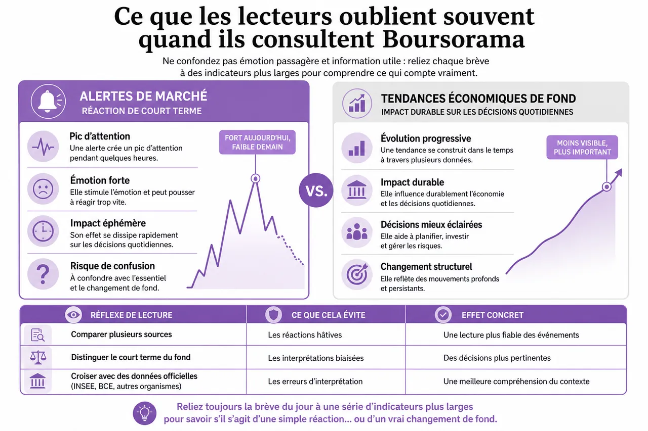 Boursorama actualités économiques et la façon de lire l’info sans se laisser noyer , Ce que les lecteurs oublient souvent quand ils consultent Boursorama