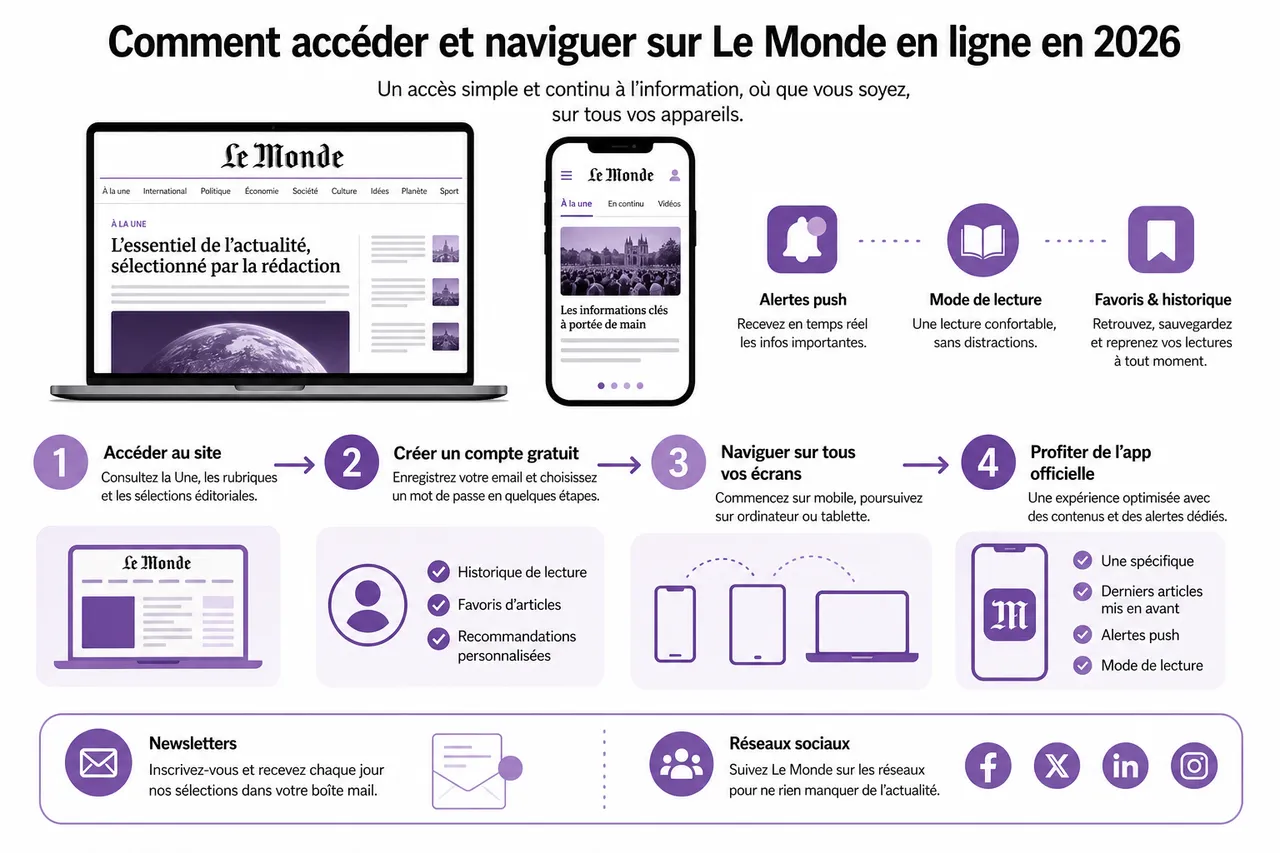 Ce que l’on cherche le plus souvent sur Le Monde journal en ligne avant de lire , Comment accéder et naviguer sur Le Monde en ligne en 2026