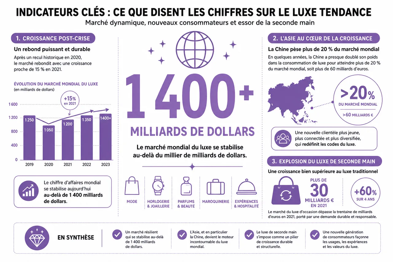 Luxe tendance et les raisons pour lesquelles le raffinement discret prend le dessus , Indicateurs clés: ce que disent les chiffres sur le luxe tendance