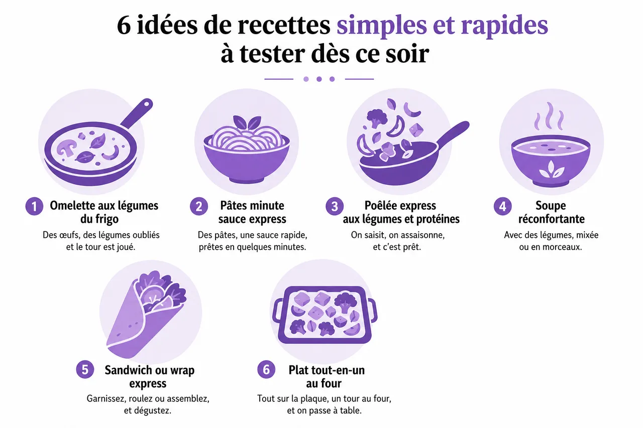 6 idées de recettes simples et rapides pour les soirs où l’on n’a vraiment pas envie de cuisiner , 6 idées de recettes simples et rapides à tester dès ce soir
