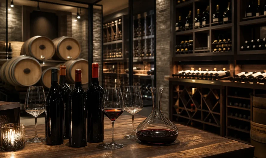 Vigneron dégustant des vins pour choisir un cours d'œnologie